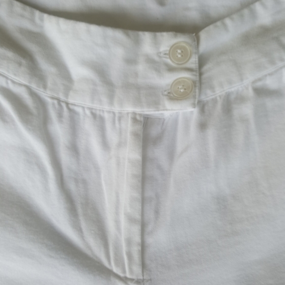 PEPPERMINT BAY ♡ Super-Sweet Vintage White Button Cuff Cotton Casual Shorts S - Picture 6 of 12